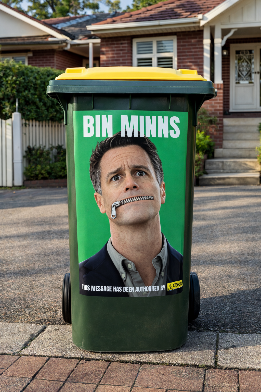 #002 - "BIN MINNS" (BIN STICKERS)